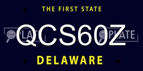 QCS60Z Delaware License Plate
