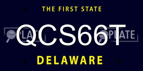 QCS66T Delaware License Plate