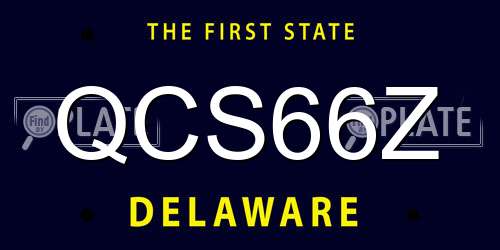 QCS66Z Delaware License Plate