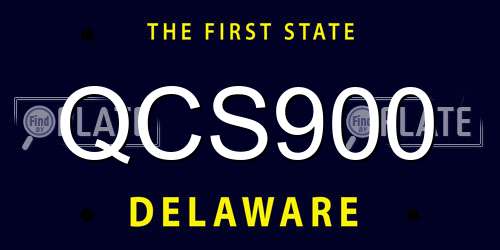 QCS900 Delaware License Plate