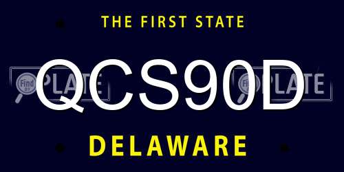 QCS90D Delaware License Plate
