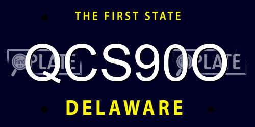 QCS90O Delaware License Plate