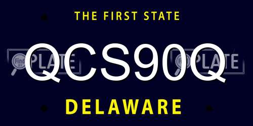 QCS90Q Delaware License Plate