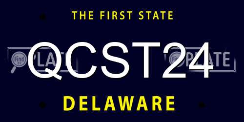 QCST24 Delaware License Plate