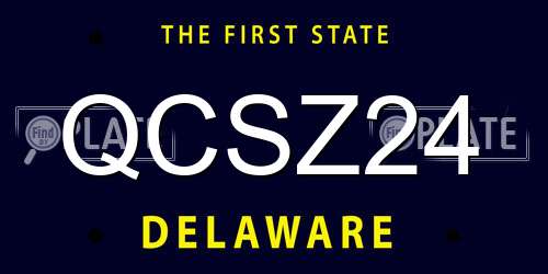 QCSZ24 Delaware License Plate