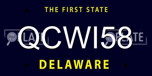 QCWI58 Delaware License Plate