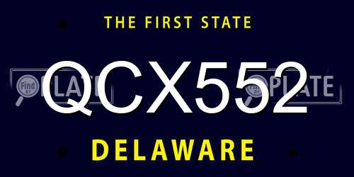 QCX552 Delaware License Plate
