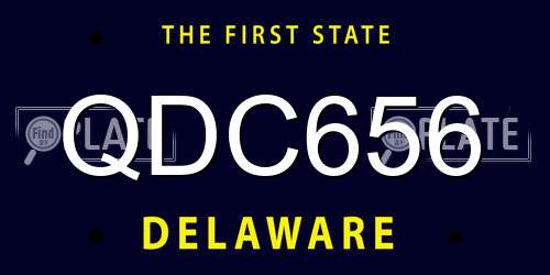 QDC656 Delaware License Plate