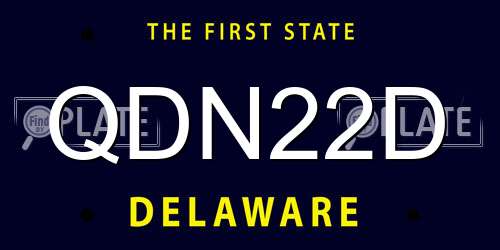 QDN22D Delaware License Plate