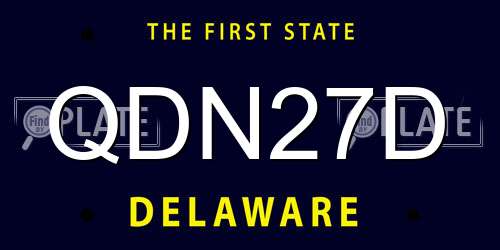 QDN27D Delaware License Plate
