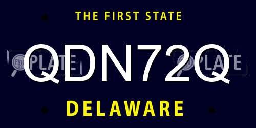 QDN72Q Delaware License Plate