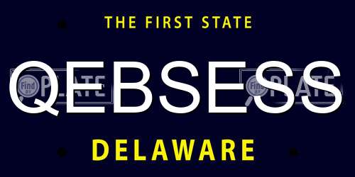 QEBSESS Delaware License Plate