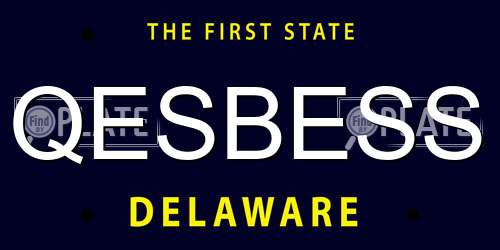 QESBESS Delaware License Plate