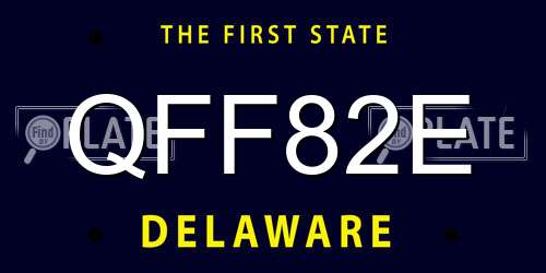 QFF82E Delaware License Plate