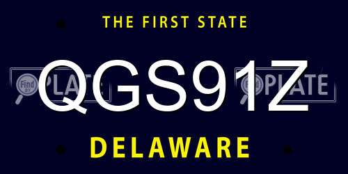 QGS91Z Delaware License Plate