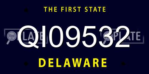 QI09532 Delaware License Plate