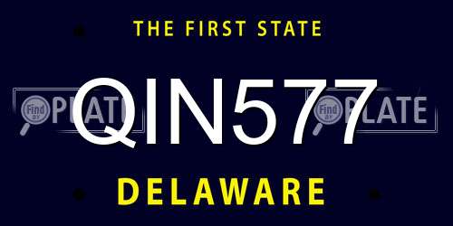 QIN577 Delaware License Plate