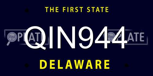 QIN944 Delaware License Plate