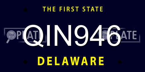 QIN946 Delaware License Plate