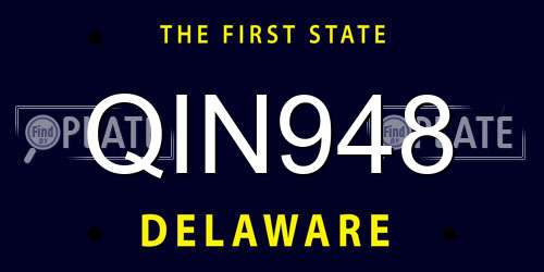 QIN948 Delaware License Plate