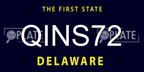 QINS72 Delaware License Plate
