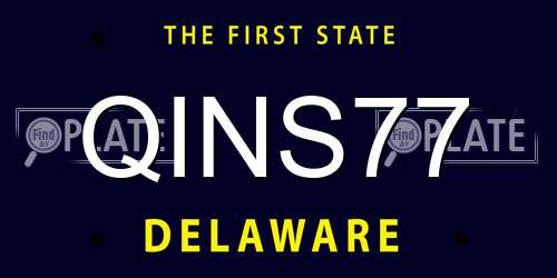 QINS77 Delaware License Plate