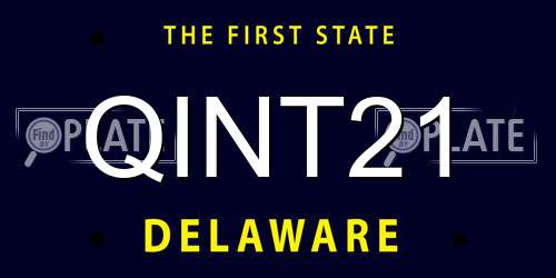 QINT21 Delaware License Plate