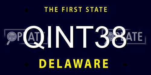 QINT38 Delaware License Plate