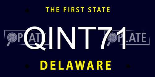 QINT71 Delaware License Plate
