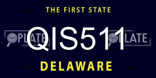 QIS511 Delaware License Plate
