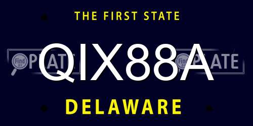 QIX88A Delaware License Plate