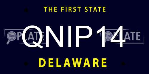 QNIP14 Delaware License Plate