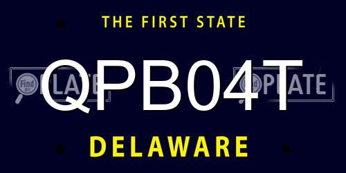 QPB04T Delaware License Plate