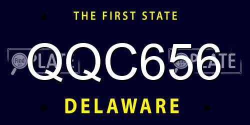 QQC656 Delaware License Plate