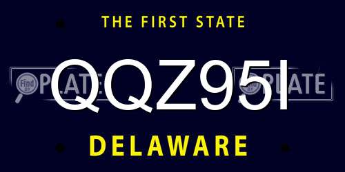 QQZ95I Delaware License Plate