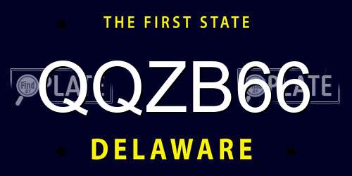 QQZB66 Delaware License Plate