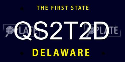 QS2T2D Delaware License Plate