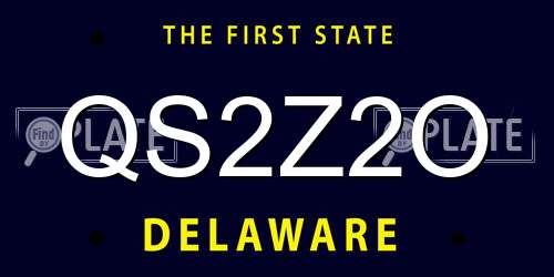 QS2Z2O Delaware License Plate