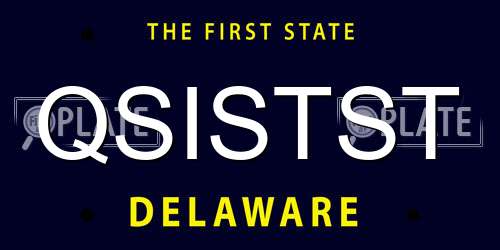 QSISTST Delaware License Plate