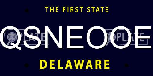 QSNEOOE Delaware License Plate