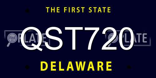 QST720 Delaware License Plate
