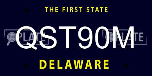 QST90M Delaware License Plate