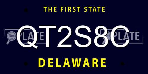 QT2S8C Delaware License Plate