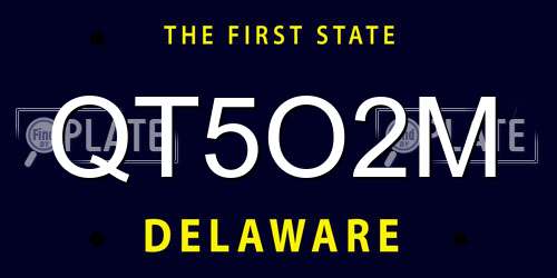 QT5O2M Delaware License Plate