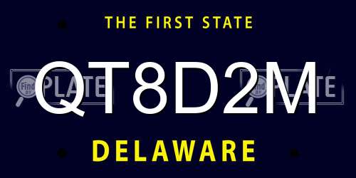 QT8D2M Delaware License Plate