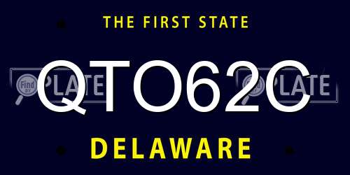 QTO62C Delaware License Plate