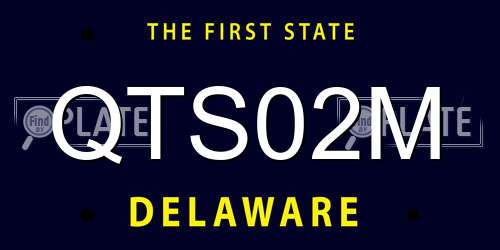 QTS02M Delaware License Plate