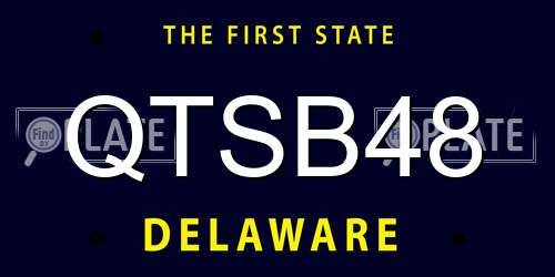 QTSB48 Delaware License Plate