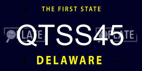 QTSS45 Delaware License Plate