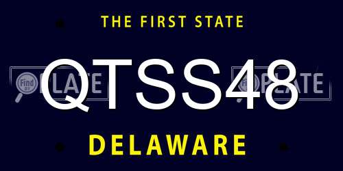 QTSS48 Delaware License Plate